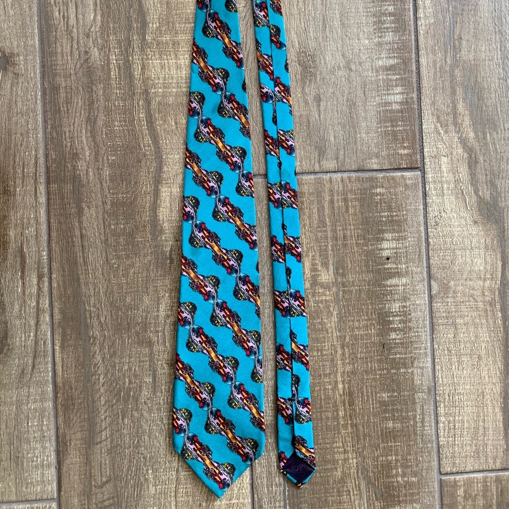 J. García parrot and frogs collection 5 neck tie